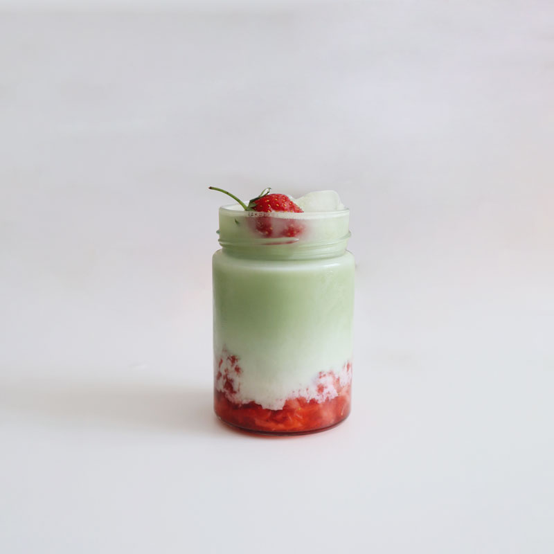 アイス抹茶ミルク『苺』